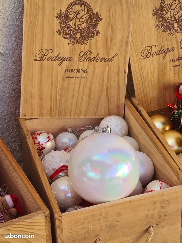 Lot Déco De Noël Vintage - 22 Pièces : Guirlandes, Boules, Etc. - Occasion