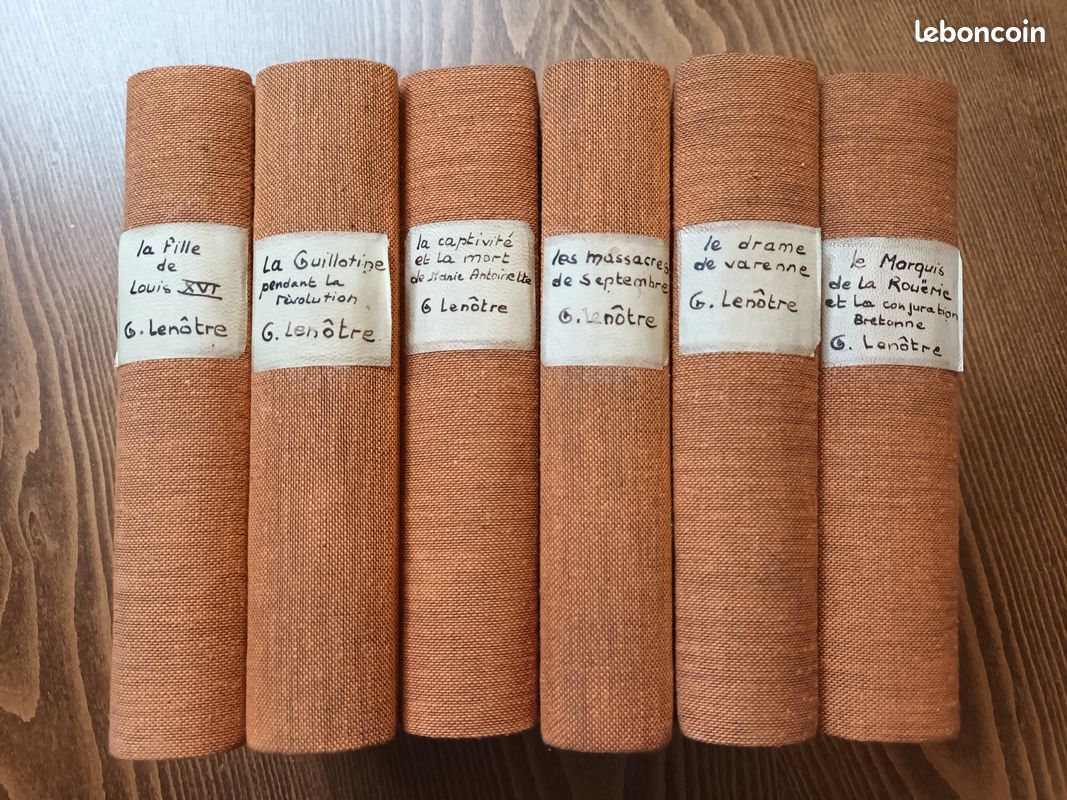 Lot de 6 livres anciens, de G. Lenotre, édition 1906 (image 1)