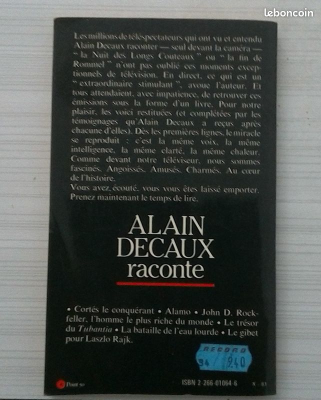 Livre de Alain Decaux (image 2)