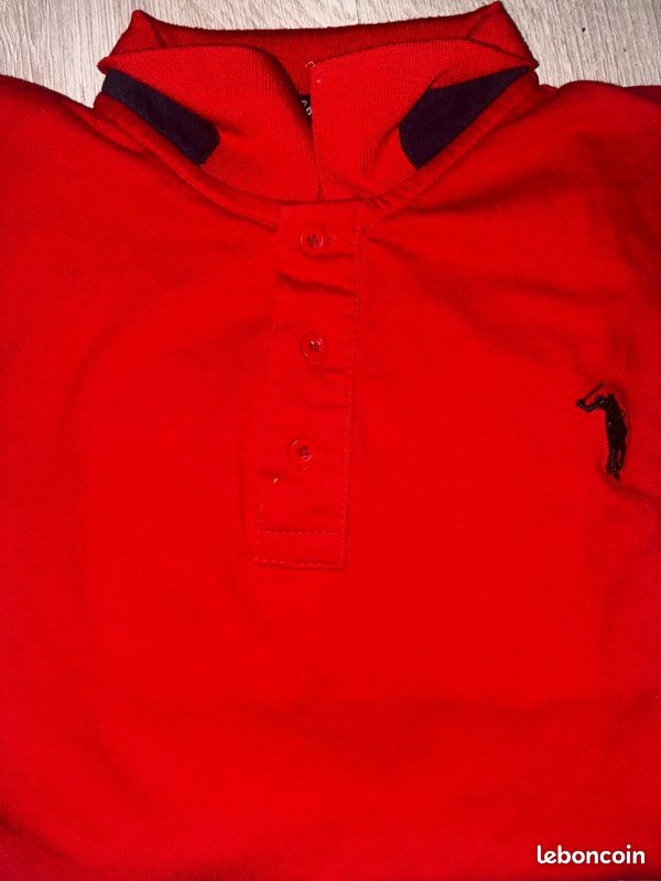 Polo rouge taille L (image 4)