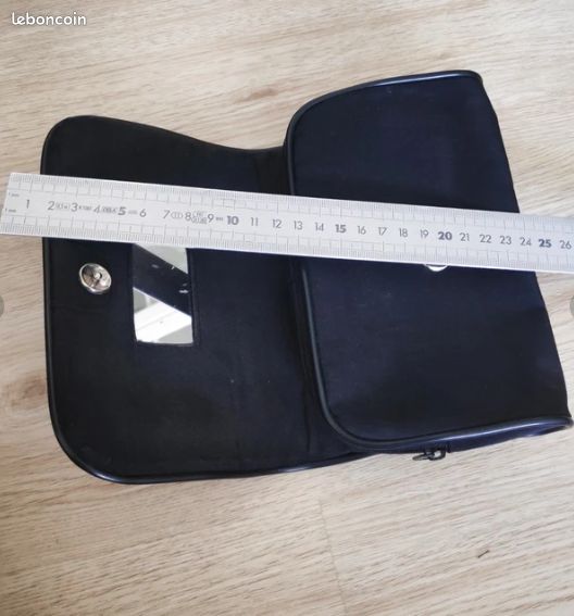 Petite trousse avec zip et miroir noir (image 2)