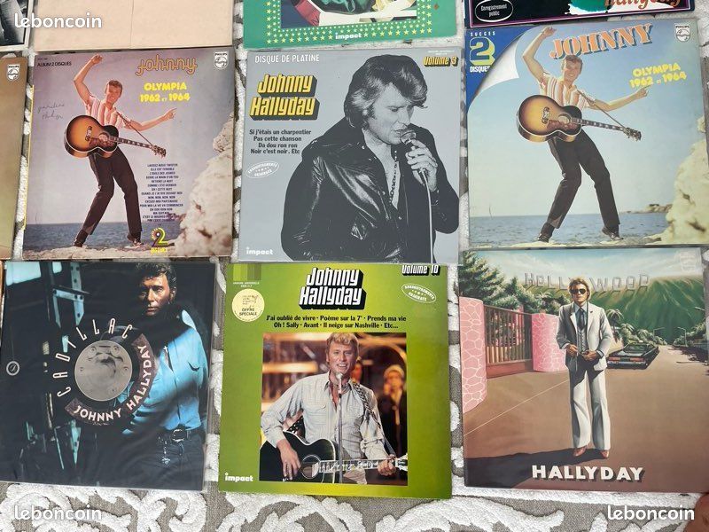 Lot de vinyles 33 tours Johnny Hallyday (image 6)