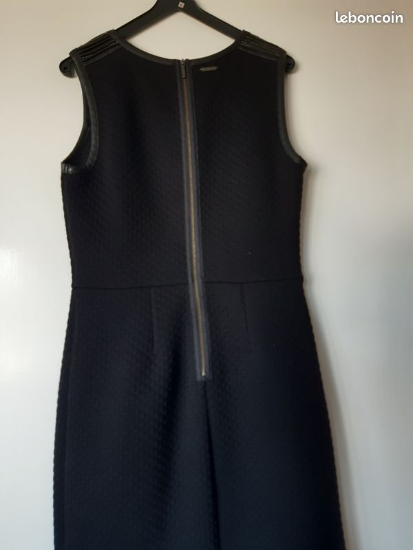Robe One Step Taille 38 - En Lin Bleu - Style Trapèze Sans Manches - Occasion Très Bon état