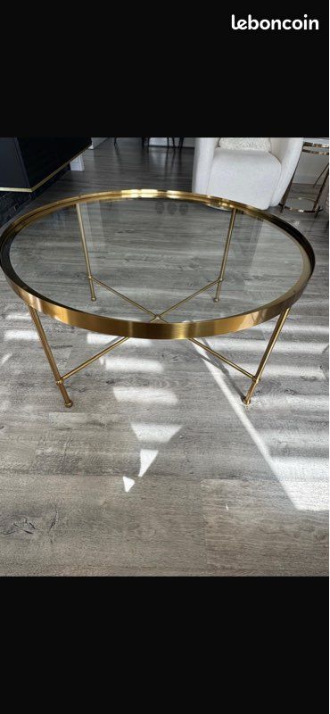 Table ronde en verre ronde (image 2)
