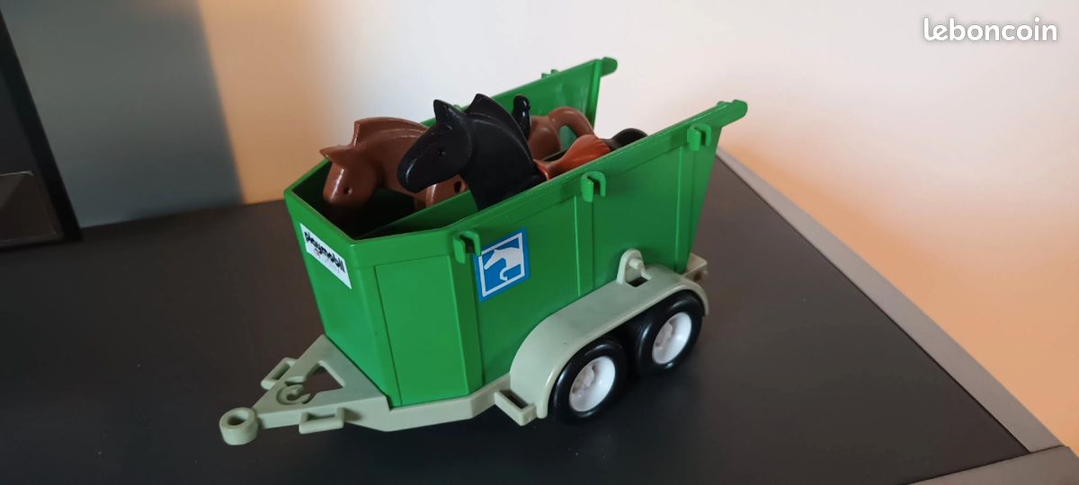 Remorque vintage 1979 Van pour chevaux Playmobil 3505 (image 1)