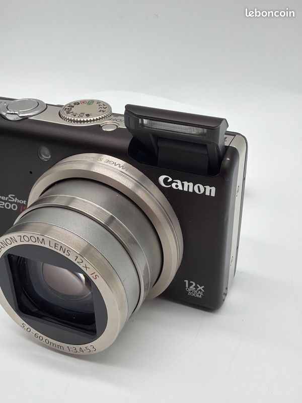Appareil photo Canon PowerShot SX200 IS - Fonctionnel avec chargeur et carte SD #U106 (image 4)