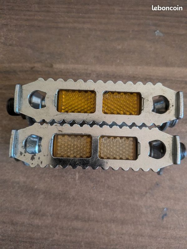 Paire De Pédales Vélo Vintage Lyotard - Acier Argenté - Fabrication Française - Pour Vélo De Route/course