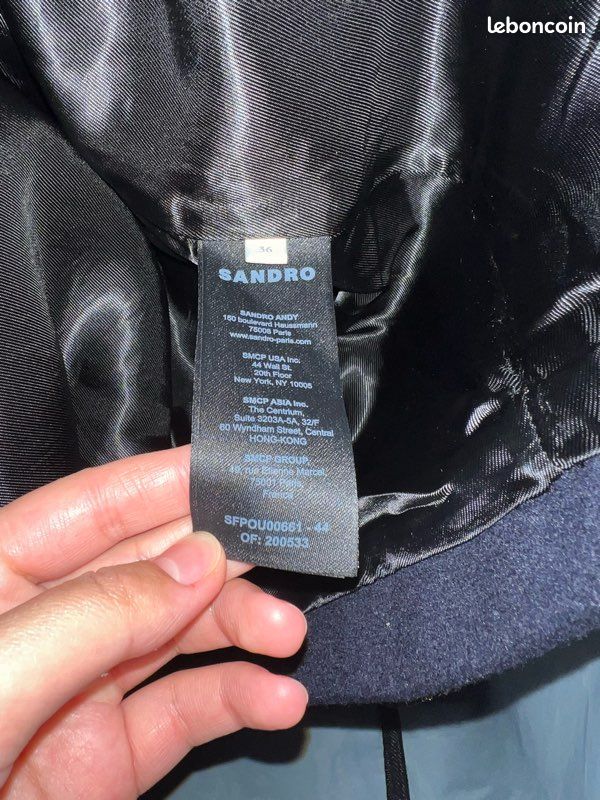 Manteau Imperméable Sandro Bleu Marine Taille 38 - Neuf Avec Étiquettes - 3 En 1