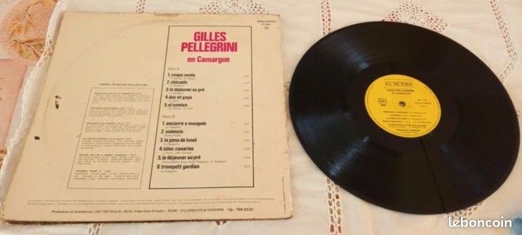 Vinyle gilles Pellegrini et sa trompette en Camargue (image 2)