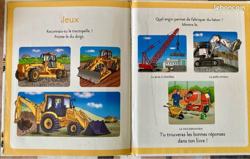 Livre pour jeune enfant : les engins de chantiers (image 3)
