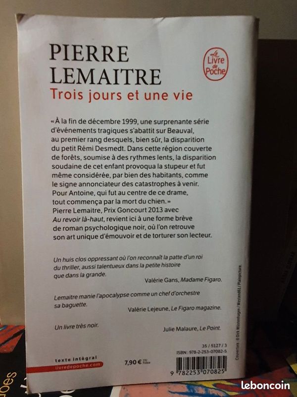 Livre de poche Trois jours et une vie de Pierre Lemaitre (image 2)