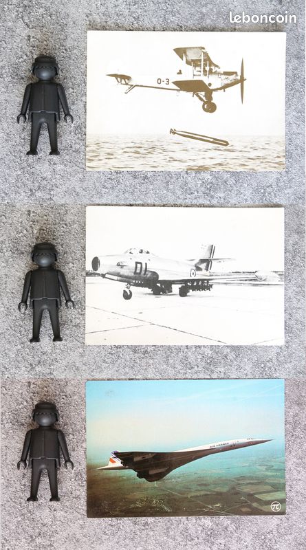 D1 249 – 3 Cartes Postale Collection Histoire de l’AVIATION, AMD 450, Concorde, Vickers Vildebeest (image 1)