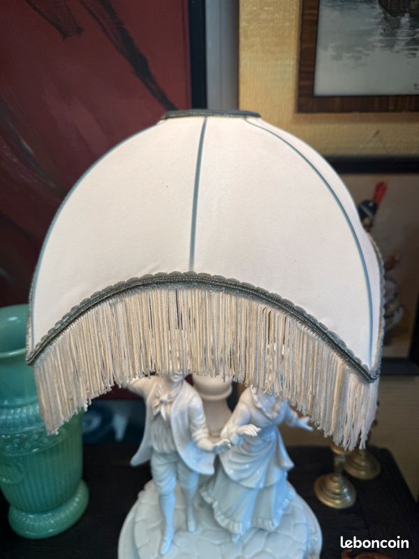 HERVIT Lampe Coeur Hublot En Porcelaine Blanche Love 21 X 9 X