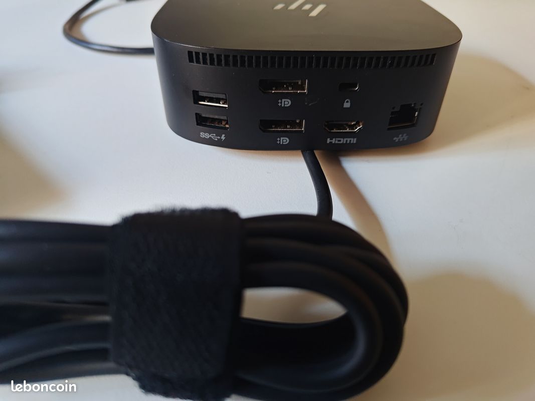 Station D'accueil HP USB-C Universal Dock Euro – Noire, Compatible Universelle, Neuve
