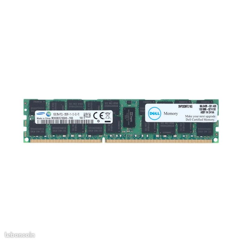 Barette mémoire (1x16GB) PC3L-12800 Dell (image 1)