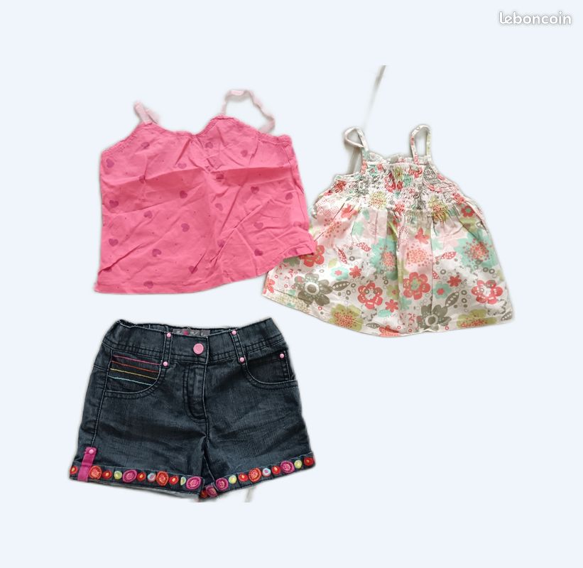 Short et 2 tee shirts bretelles (image 1)