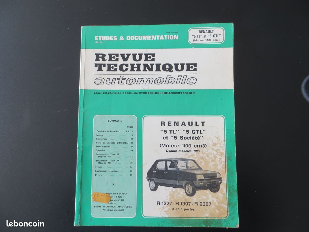 Revue technique RENAULT 5 - depuis 1980 (image 1)