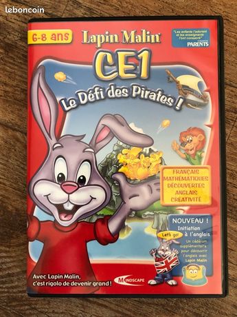 Jeu éducatif Lapin Malin Les Pirates Des Maths (CP à CE2) - Version PC Big Box Française | Bon état