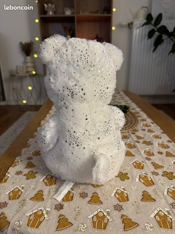 Nounours En Peluche Avec Rose, 23 Cm - Cadeau Doux Pour Maman, Enfants