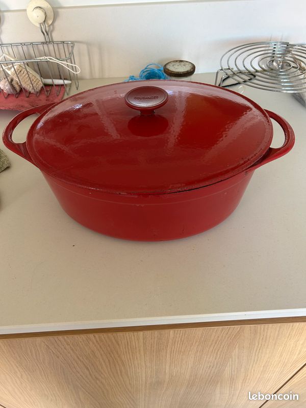 Cocotte Fonte émaillée Vintage Rouge Cousances N°16 Ovale - Le Creuset