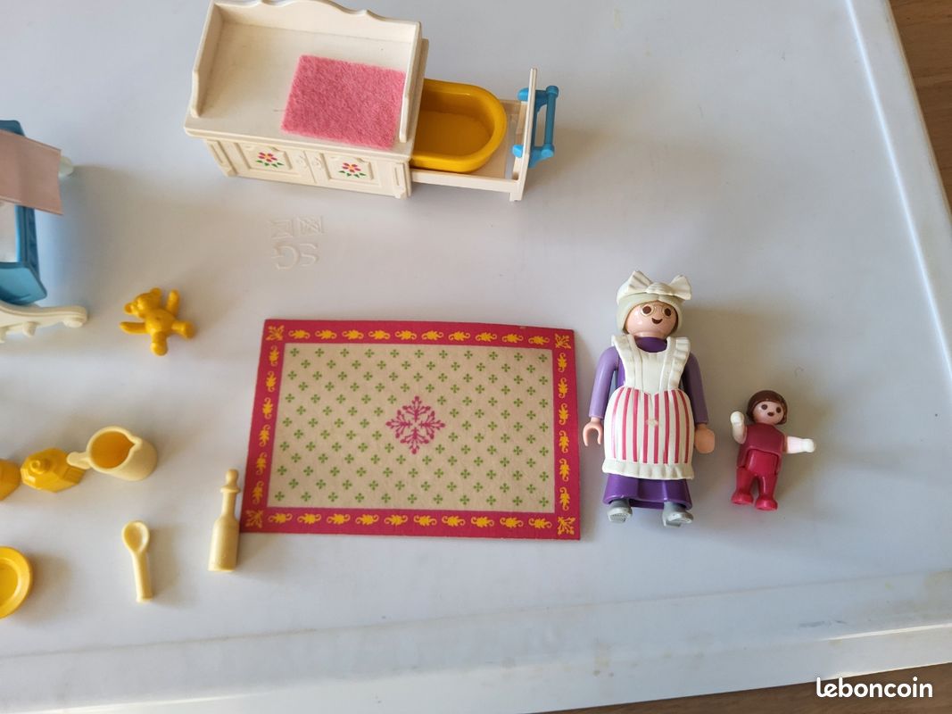 PLAYMOBIL Vintage Série Rose époque 1900 Nurse Chambre Bébé Du Set 5313