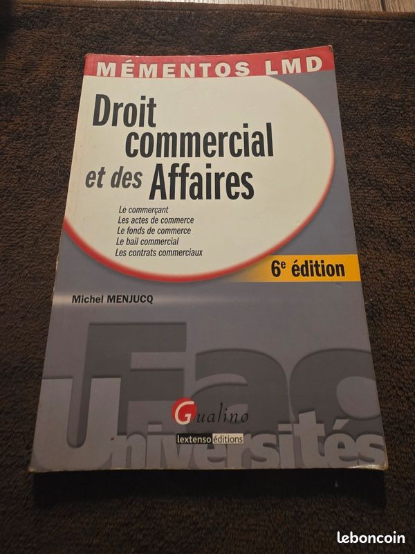 Droit commercial et des affaires vue de dos — LBC AT'Brocante Troyes