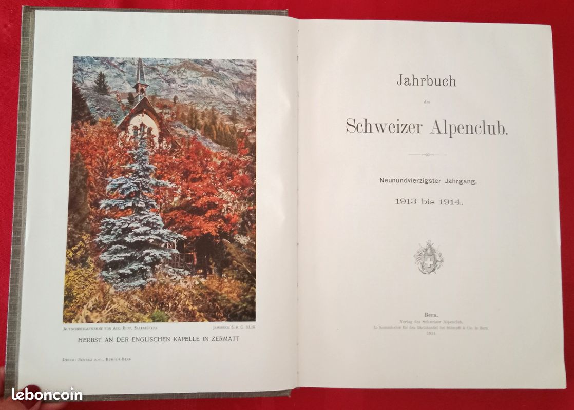 Alpinisme Club Alpin Suisse 1913 JAHRBUCH DES SCHWEIZER ALPENCLUB (image 6)