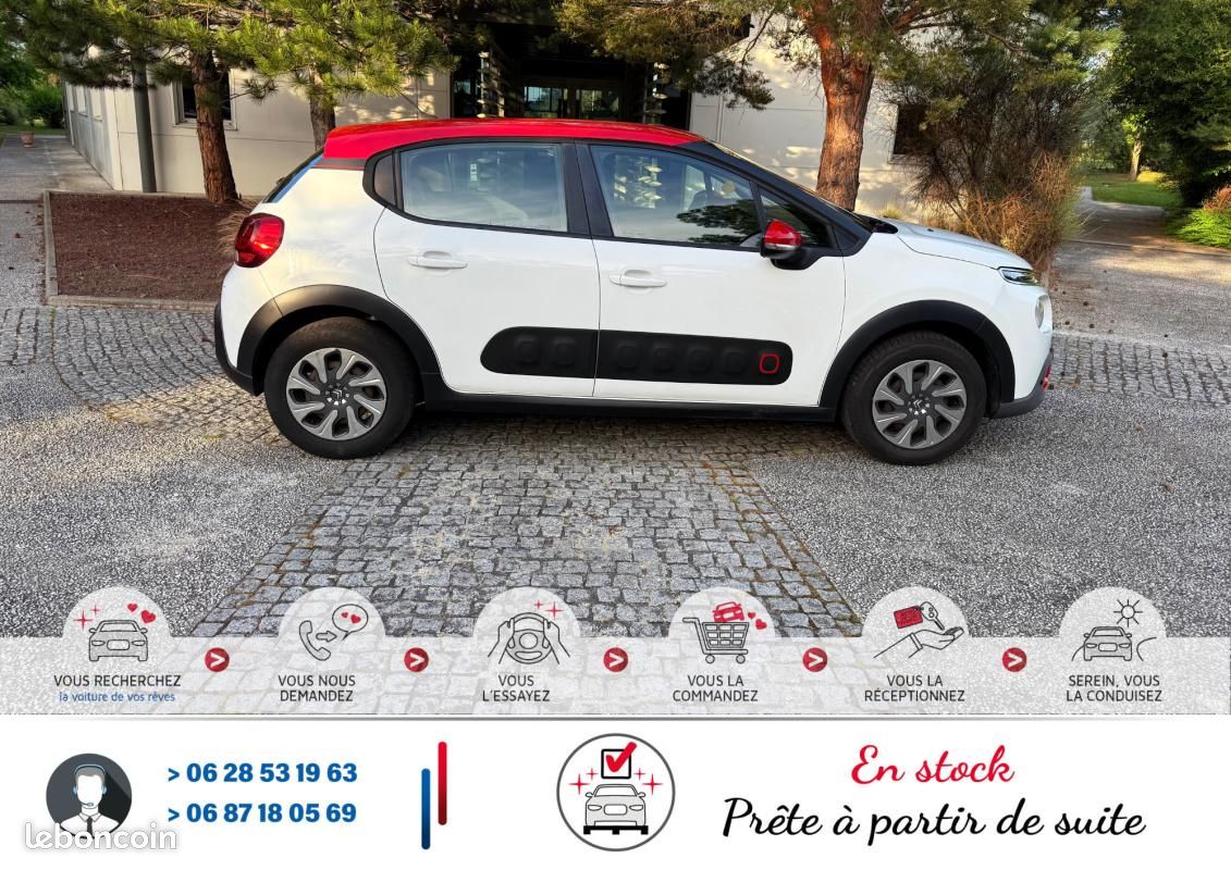 Citroën C3 III 1.2 VTi 12V 82 cv White&Red Color*Crit'Air 1*Ct Kit Distribution Entretien Complet... (image 14)