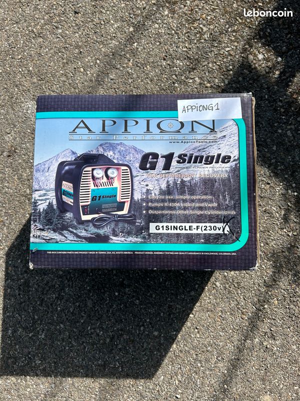 Appion G1 Single – Station récupération fluide frigorigène 230V (image 1)