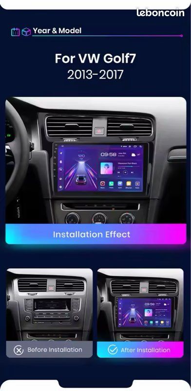 Autoradio Carplay pour vw golf 7 (image 1)