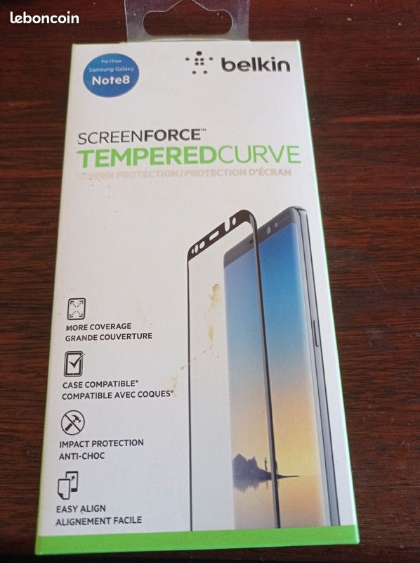 Verre de protection samsung Galaxy note8 incurvé (image 1)