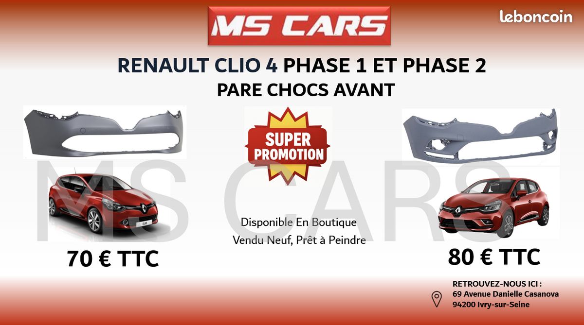 Clio 4 pare chocs clio4 (image 1)