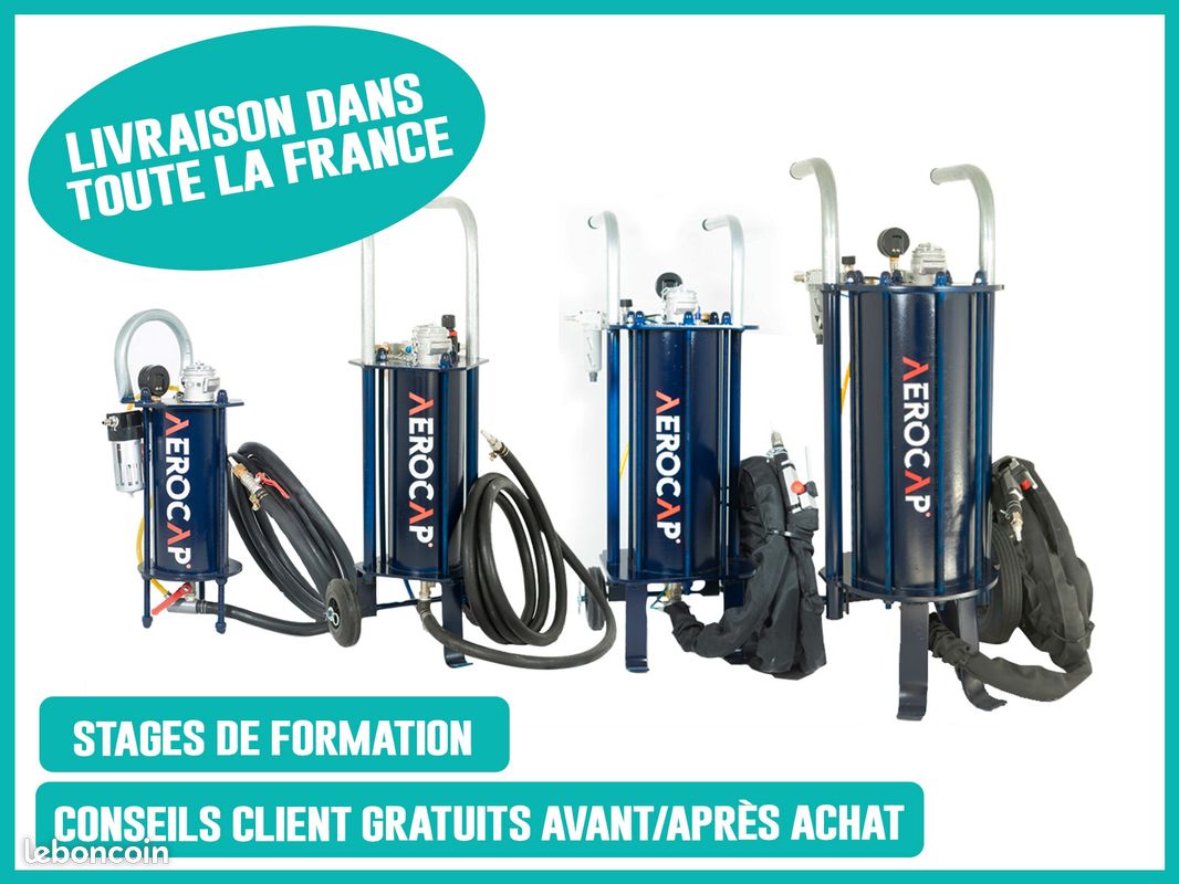 Aérogommeuse AEROCAP 301 – Décapage Bois & Métal – Garantie 5 Ans CUVE DE 4L (image 2)