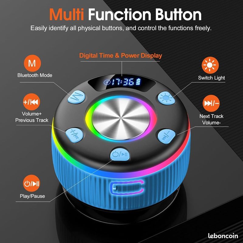 Enceinte Bluetooth Douche (30% remise) (image 5)