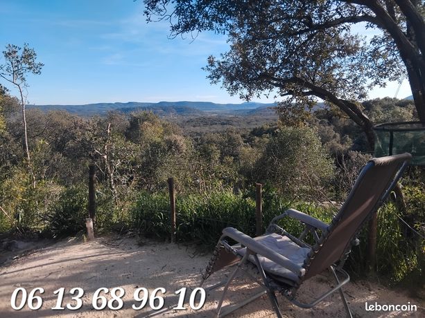 Terrain de loisirs 1000m2 eau + jardin VUE PANORAMIQUE acces camping-car