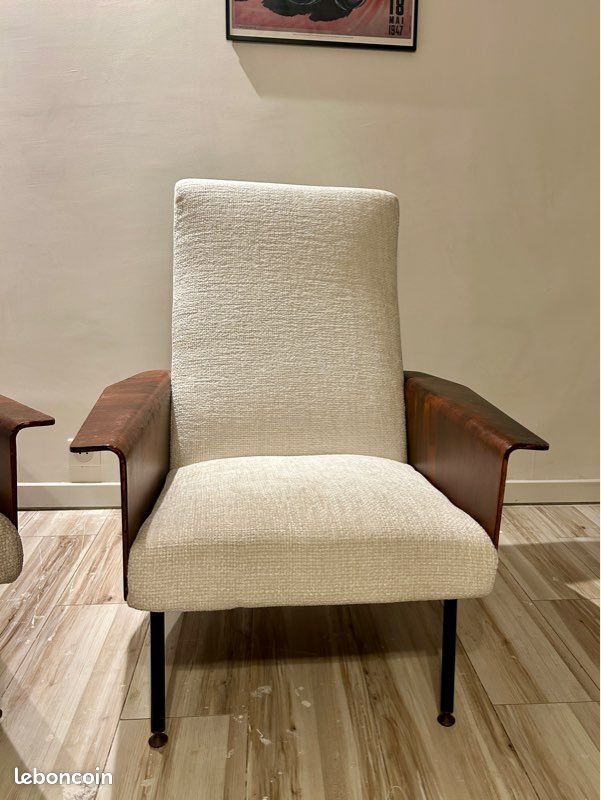 Paire fauteuils Airborne Pierre Guariche G10 bis (image 2)