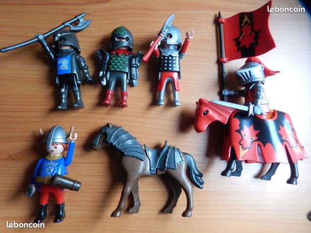 3 Personnages PLAYMOBIL Brigands Du Moyen Âge - Customisés/Personalises - Occasion