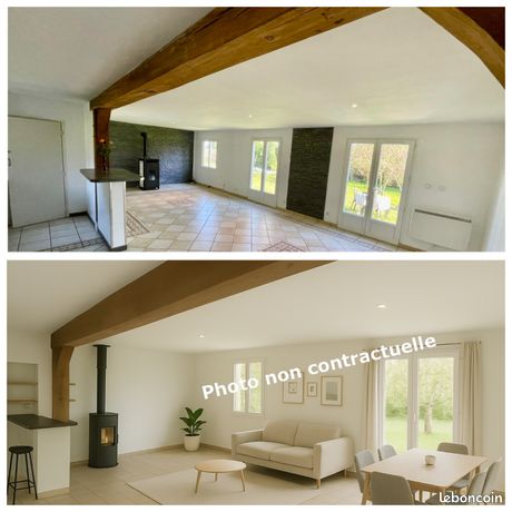 🏡 Maison rénovée – 128 m² habitables – Grand terrain – Dépendances à restaurer - Thibouville (27800)