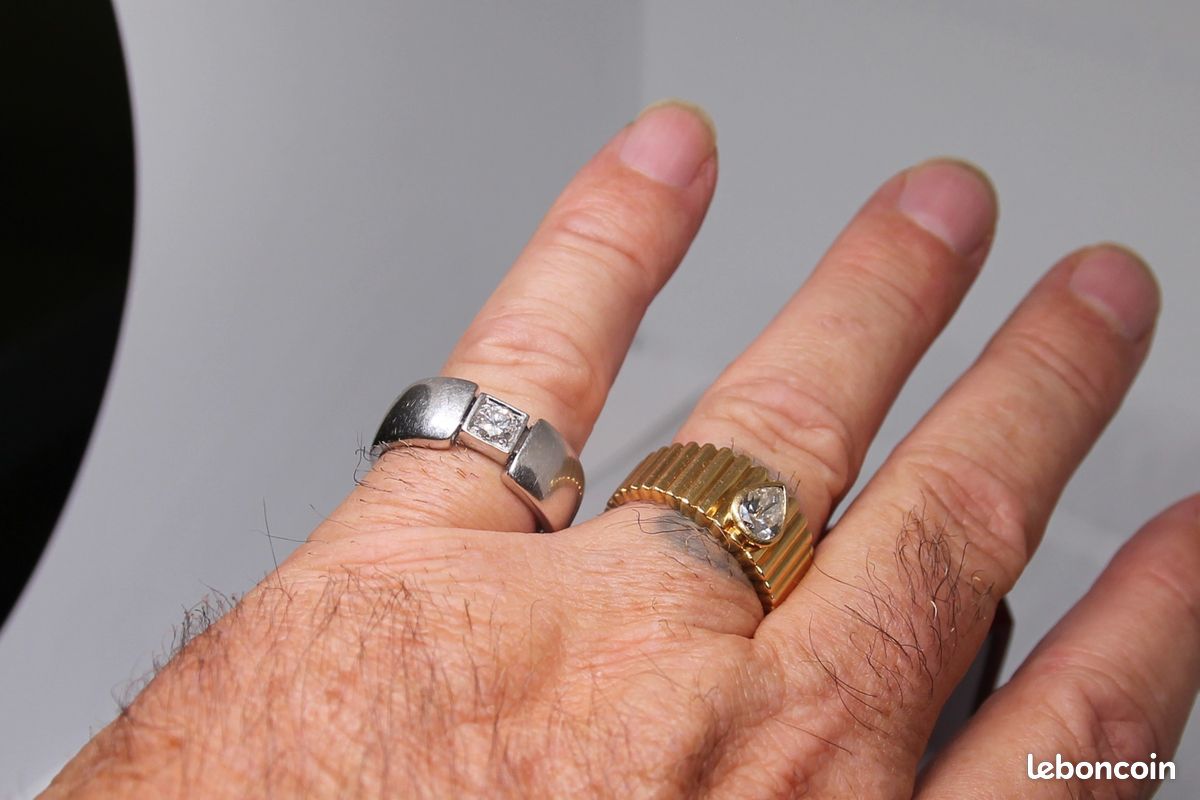 Bague diamant solitaire poire sur or jaune 18 carats fiançailles déclaration (image 7)