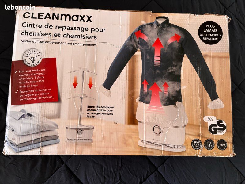 Cleanmaxx Cintre de repassage pour chemises, 1800 W Électroménager