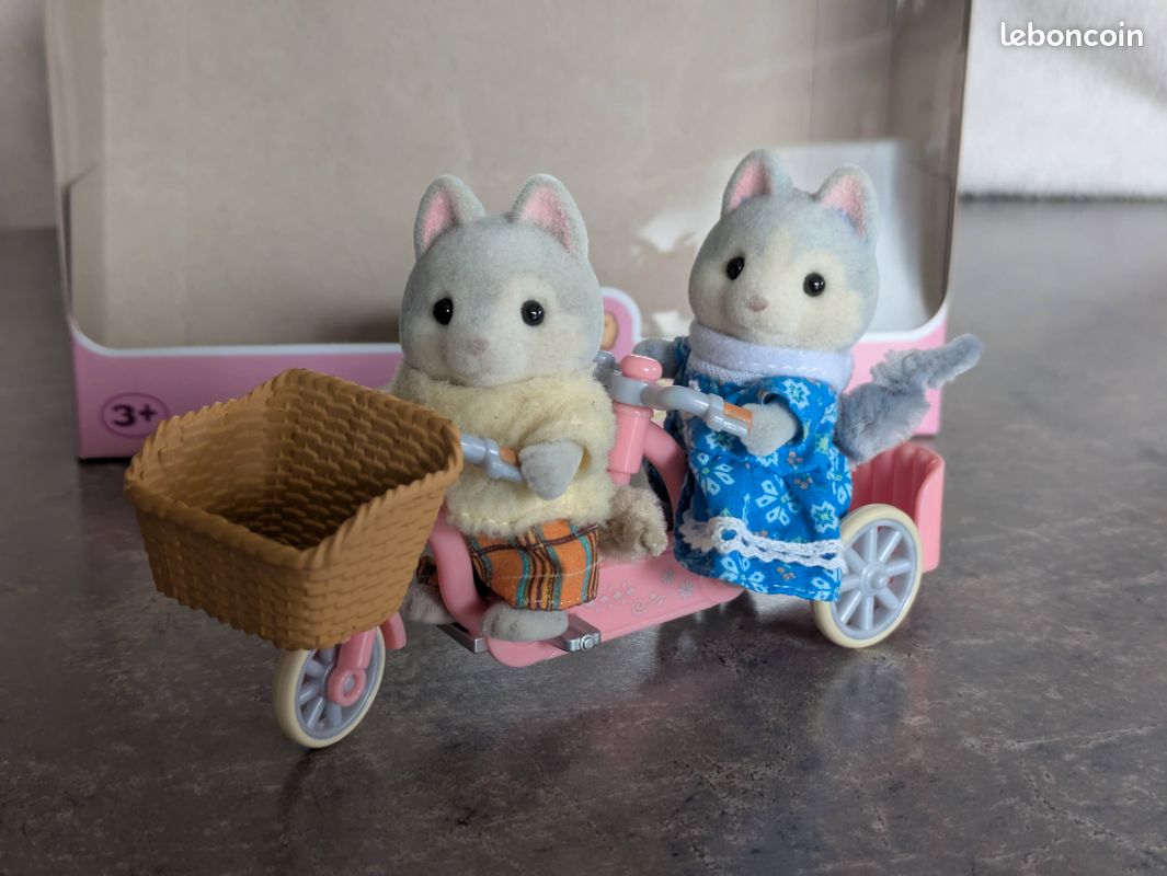Sylvanian families - 5637 - Les frères et soeurs husky et leur tandem (image 1)
