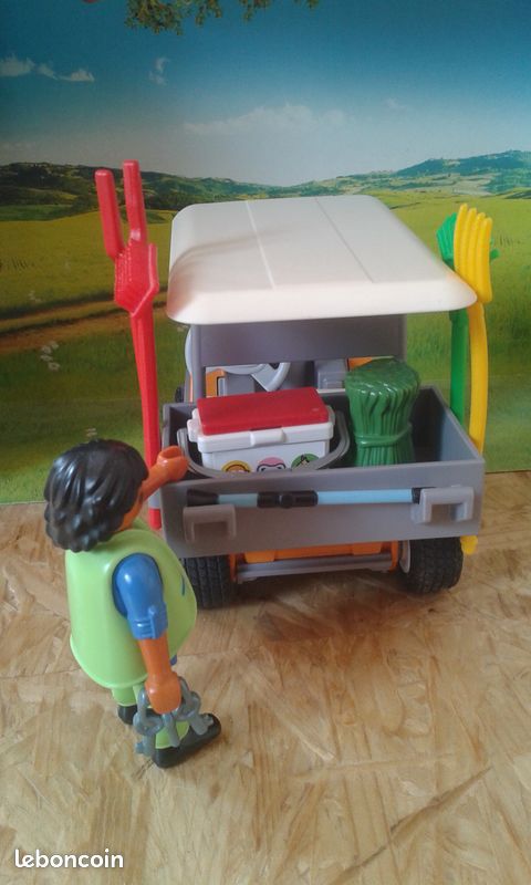 Soigneur animalier avec véhicule Playmobil réf:6636 (image 3)