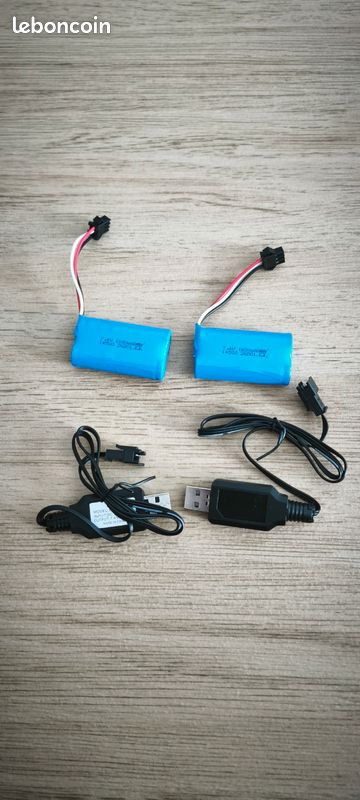 Blomiky 2 Pack 7.4V 1500mAh Batería recargable de iones de litio con