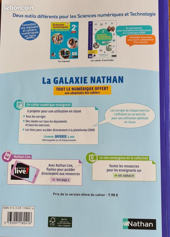 Livre "2nde sciences numériques & technologie" Cahier d'activités corrigé (image 6)