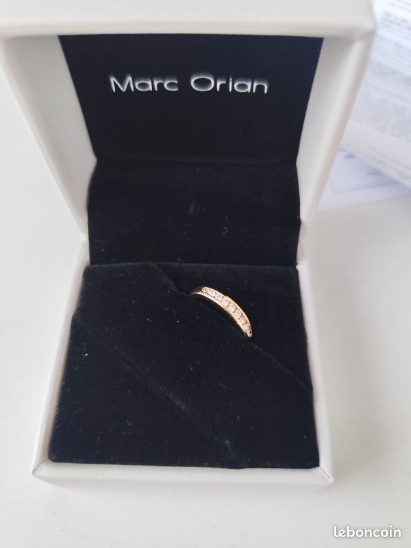 Alliance femme or et diamants ajustable (image 1)