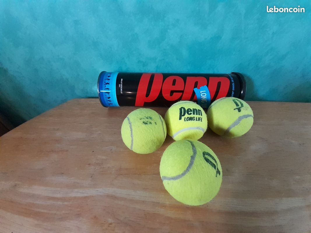 4 Anciennes Boîtes Métal De Balles De Tennis Penn Et Spalding - Collection - Avec Balles D'origine