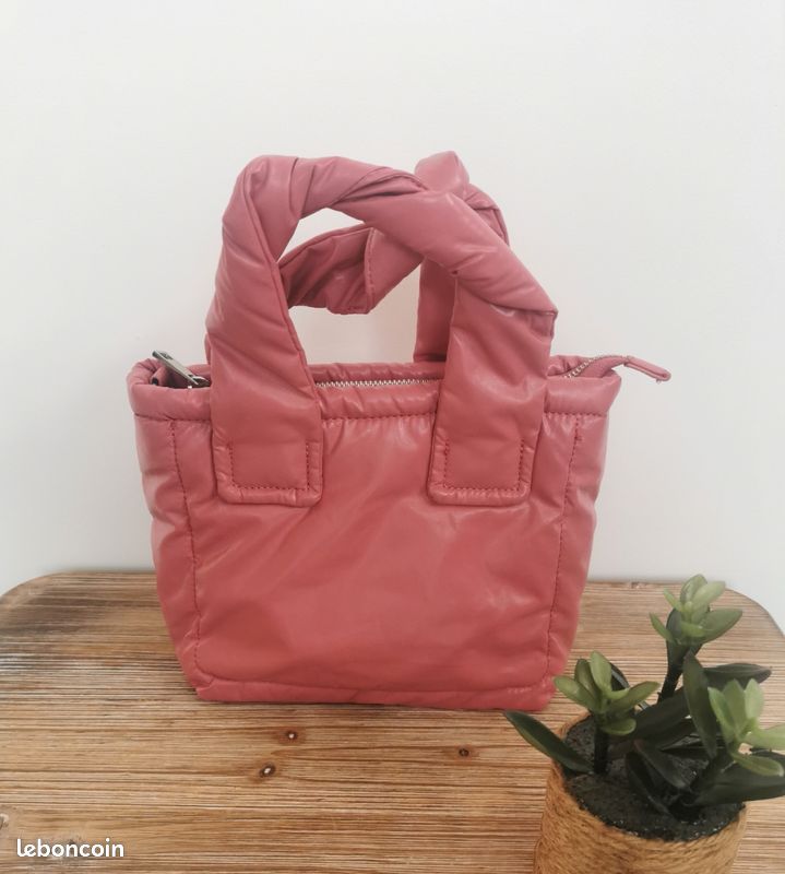 Sac à main rose à bandoulière amovible Zara (image 2)
