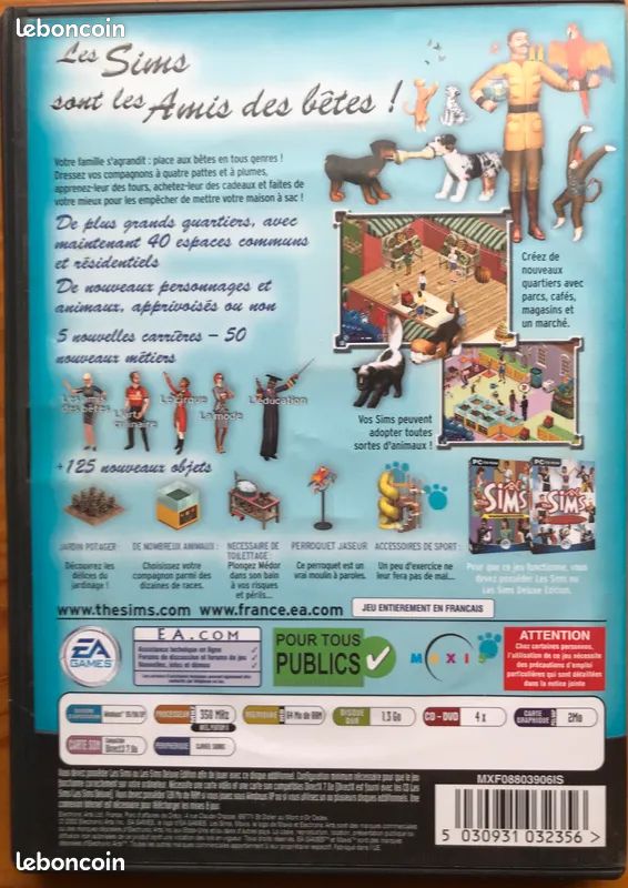 🕹💻📀 les SIMS entre chiens et chats... ©2002 (CDRom-Vintage) (image 3)