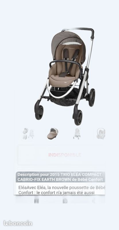 Elea Trio Poussette Elea BÃ©bÃ© Confort Poussette Trio Elea