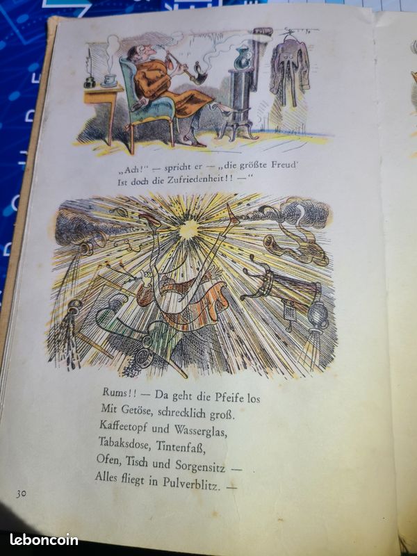 Livre ancien : "Max und Moritz – Eine Bubengeschichte in sieben Streichen" , 1949 (image 8)